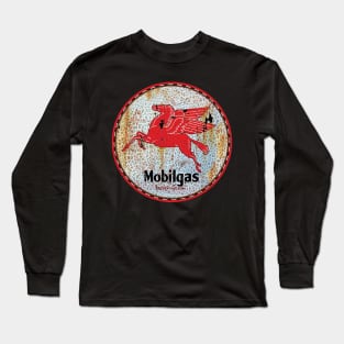 Mobil Pegasus sign - rusty as hell Long Sleeve T-Shirt